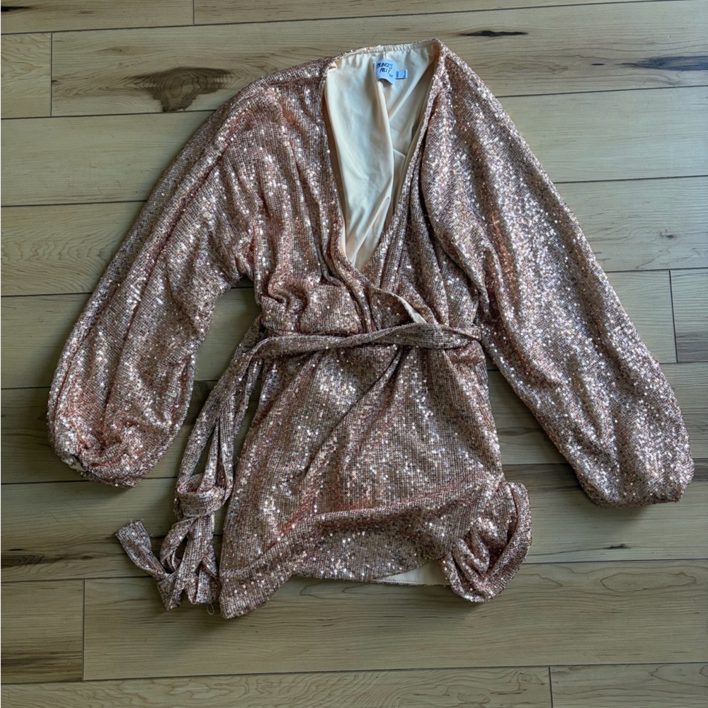 Princess Polly Peach Sequin Dress
